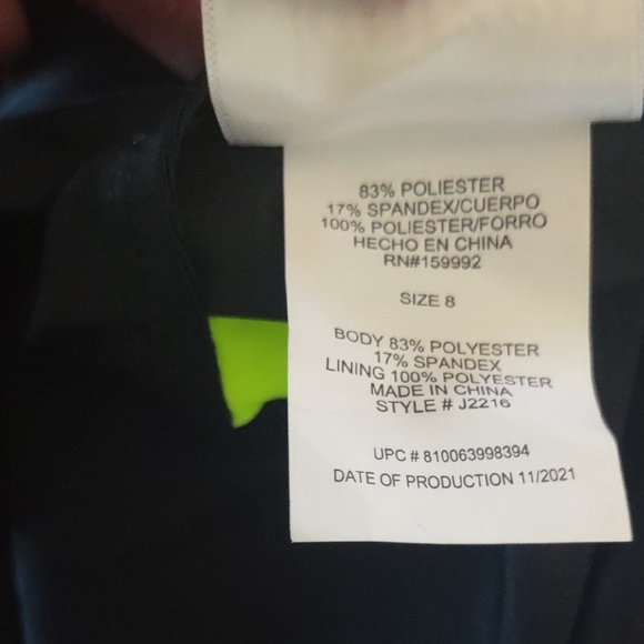 Jantzen Black Tankini with Neon Green Accents - Picture 7 of 9